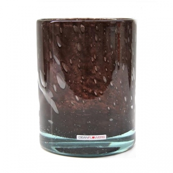Henry Dean Vase/Windlicht Cylinder, H 16,5 x Ø 13,5 cm, Brunette