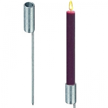 Outdoor-Kerzenfackel-Ständer-Set, 2 Stück, Aluminiumguss, Maße: L mit Spieß 40 x Ø Schaft innen 4 cm