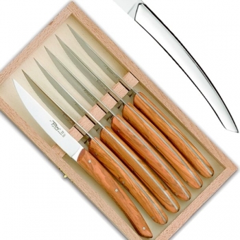 Thiers Steakmesser, 6 Stück in Box, L 23 cm, Edelstahl poliert