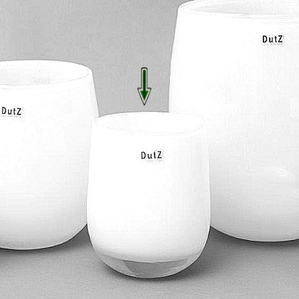 DutZ®-Collection Vase Barrel, H 18 x Ø 14 cm, Weiß