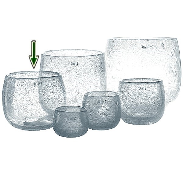DutZ®-Collection Vase Pot, H 18 x Ø 20 cm, Klar mit Bubbles